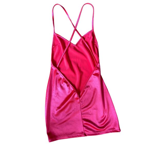 Laina Rauma metallic pink spandex mini dress - Picture 2 of 3